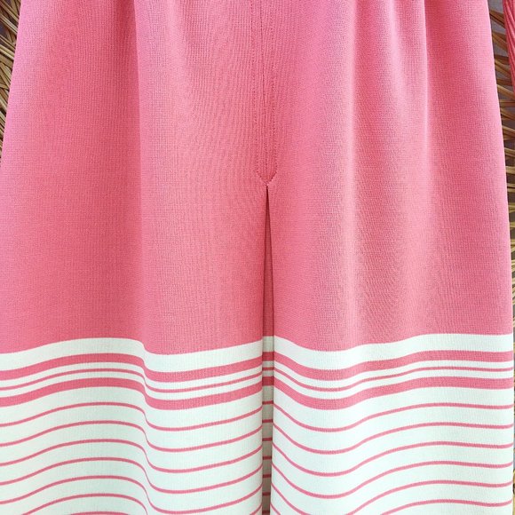 Vintage Pink Ribbed Long Sleeve Dress - Picture 3 of 5